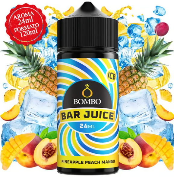 Aroma Pineapple Peach Mango Ice - Bar Juice by Bombo 24ml (Longfill)